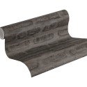 Papeldecor|Papier Peint brique noire reliefs|Imitation Brique
