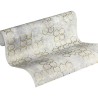 Papeldecor|Papier Peint géométrique métallisé gris et doré|Papier Peint