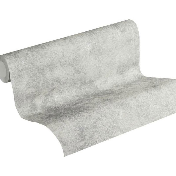Papeldecor|Papier Peint effet mur gris avec brillance|Papier Peint
