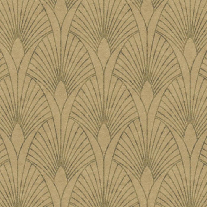 Papeldecor|Papel pintado Art Deco moderno marrón dorado metalizado|Papel Pintado