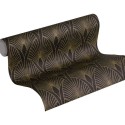 Papeldecor|Tapete Modernes Art Deco in Schwarz-Gold mit Metallic-Effekt|Tapeten