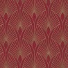 Papeldecor|Tapete Modernes Art Deco in Rot und Metallic-Gold|Tapeten