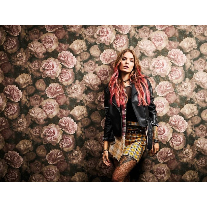 Papel pintado estampado rosas y dalias - As Creation Neue Bude 2.0 374022