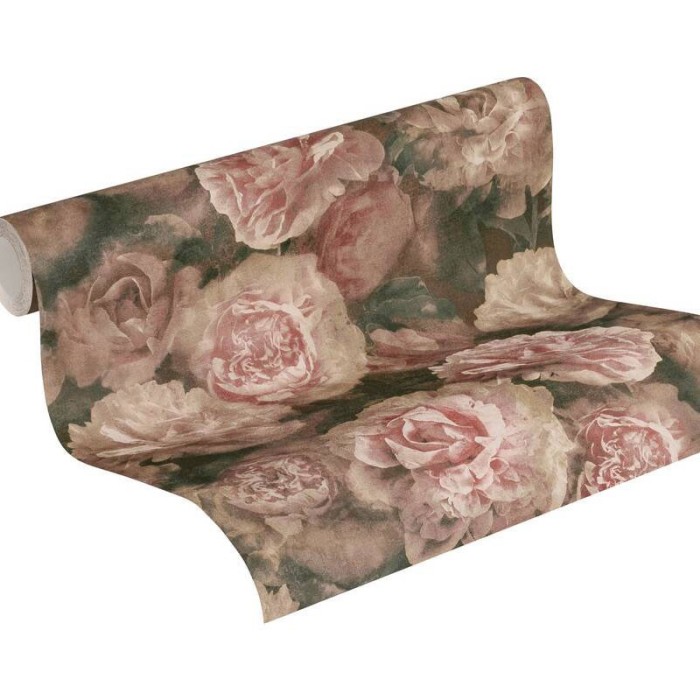 Papel pintado estampado rosas y dalias - As Creation Neue Bude 2.0 374022