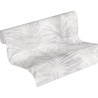 As Creation|Papier peint jungle tropicale blanc et gris|Papier Peint
