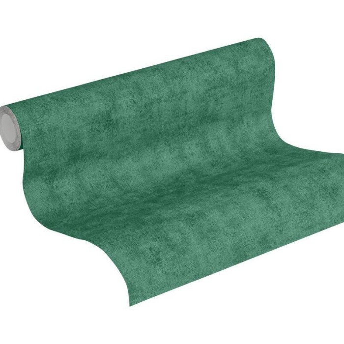 Papel pintado liso color verde y efecto esponja - As Creation Neue Bude 2.0 374173