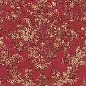 Papeldecor|Papel pintado damasco rojo y dorado metalizado|Papel Pintado