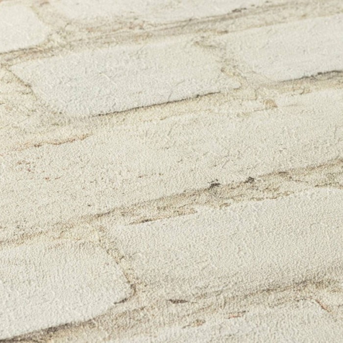Papeldecor|Papier Peint brique blanche rustique|Imitation Brique