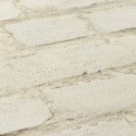 Papeldecor|Papier Peint brique blanche rustique|Imitation Brique