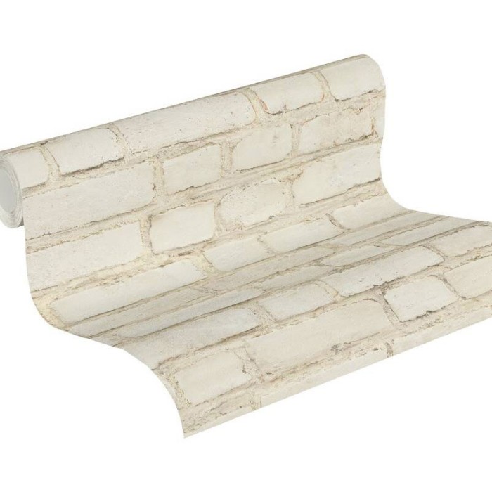 Papeldecor|Papier Peint brique blanche rustique|Imitation Brique