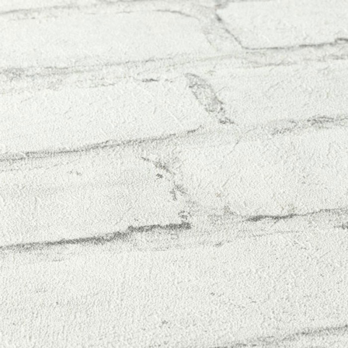 Papeldecor|Tapete weißer Ziegel mit Relief|Ziegelimitat