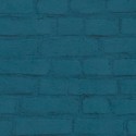 Papeldecor|Tapete blaue rustikale Ziegelmalerei|Ziegelimitat