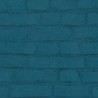 Papeldecor|Tapete blaue rustikale Ziegelmalerei|Ziegelimitat