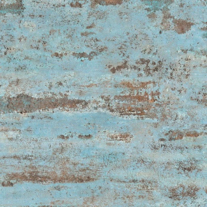 Papeldecor|Papel pintado look industrial pared desconchada azul|Papel Pintado