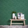 Papeldecor|Tapete glatt in Grün mit Schwammeffekt|Tapeten
