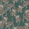 Marburg|Papel pintado patrón contemporáneo tigres fondo verde|Étnico