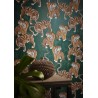 Marburg|Papel pintado patrón contemporáneo tigres fondo verde|Étnico