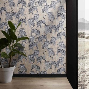 Caselio|Elegante beige-kupferfarbene Stoffoptik-Tapete|Tapeten 2