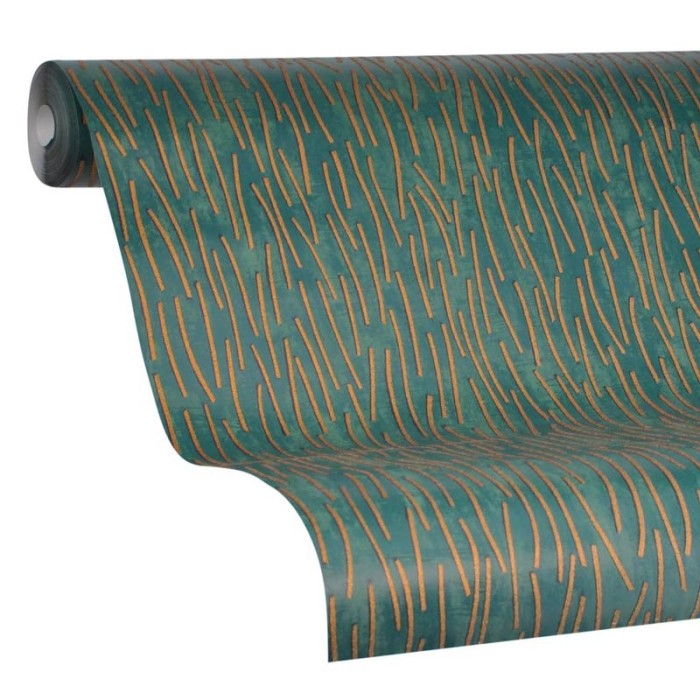 Marburg|Papel pintado moderno verde dibujos en relieve|Marburg