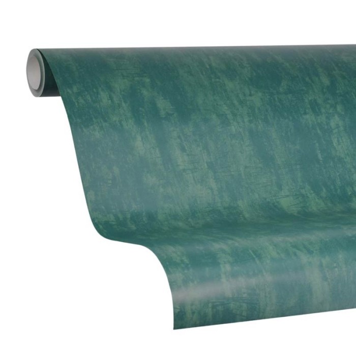 Marburg|Modern wallpaper in green stucco with light shimmer|Stucco Imitation