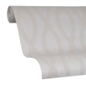 Marburg|Elegant geometric relief wallpaper in white|Wallpaper