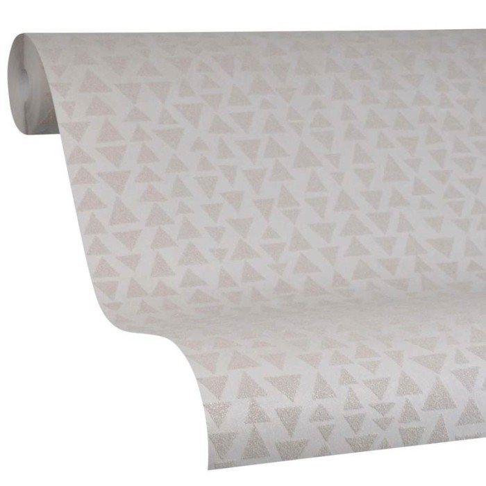 Marburg|Modern wallpaper with shiny white triangles|Wallpaper