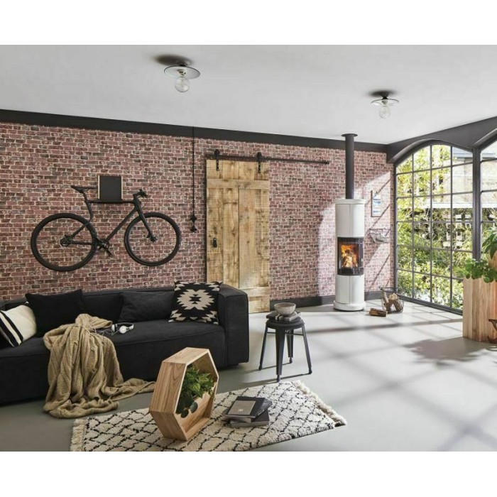 Papeldecor|Papel pintado ladrillo marrón caravista|Imitacion Ladrillo