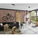 Papeldecor|Wallpaper brown exposed brick|Brick Imitation