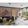 Papeldecor|Wallpaper brown exposed brick|Brick Imitation