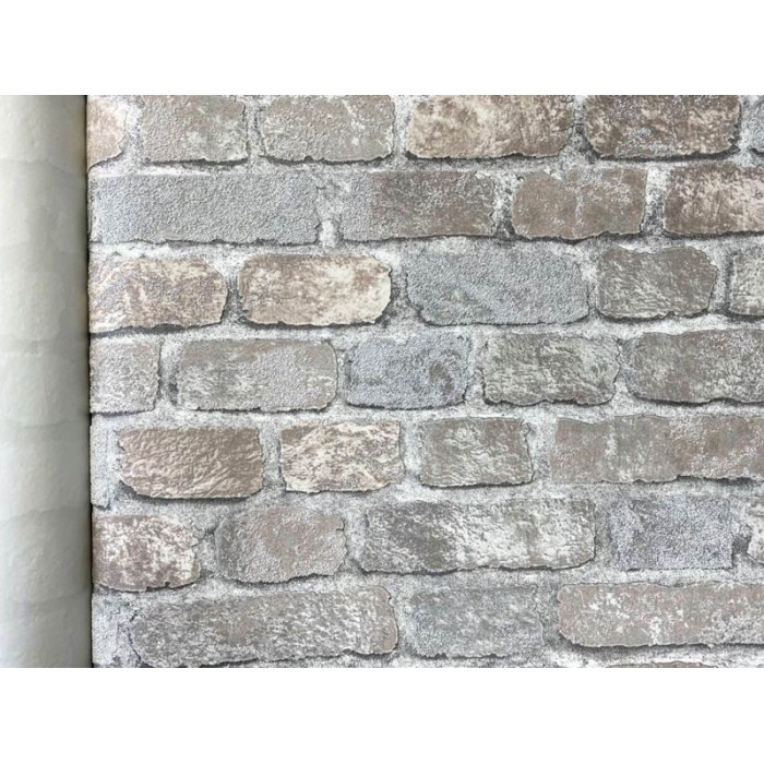 Papeldecor|Wallpaper light gray industrial brick|Brick Imitation