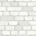 Papeldecor|Tapete weißer Industrieziegel|Ziegelimitat