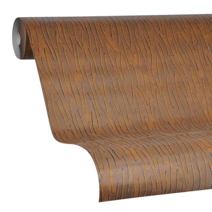 Papeldecor|Modern rust-brown wall wallpaper with crystal powder shine|Wallpaper