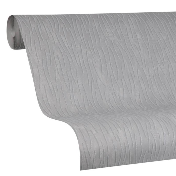 Papeldecor|Decorative grey wallpaper with modern design and shiny reliefs|Wallpaper