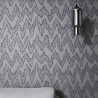 Papeldecor|Papier peint mural moderne rayures ethniques zigzag bleues|Papier Peint