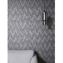 Papeldecor|Papier peint mural moderne rayures ethniques zigzag bleues|Papier Peint