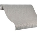 Papeldecor|Papier peint décoratif gris moderne avec rayures zigzag ethniques|Papier Peint