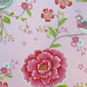 Pip Studio|Romantische Tapete mit rosa Blumen und Vögeln|Tapeten