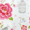 Pip Studio|Papier peint romantique blanc avec fleurs et oiseaux multicolores|Papier Peint