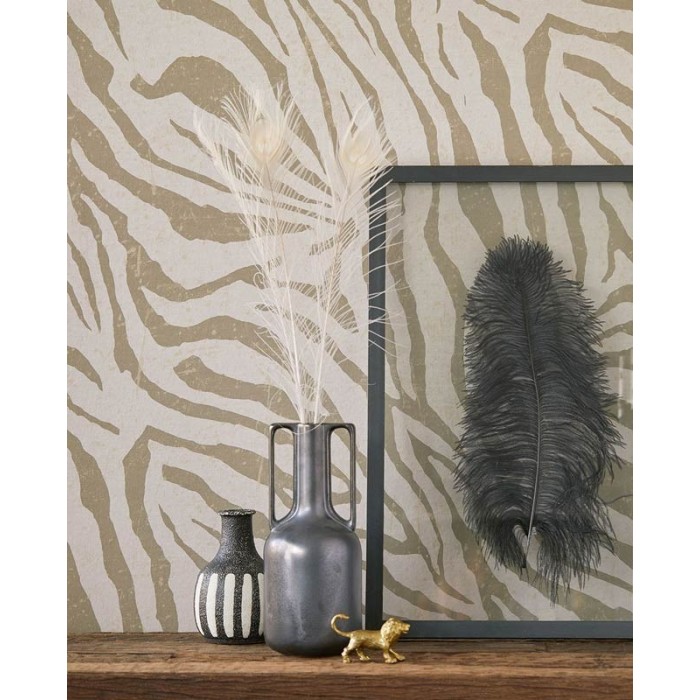Eijffinger|Wandbild ethnisch Zebrahaut beige|Wandbild