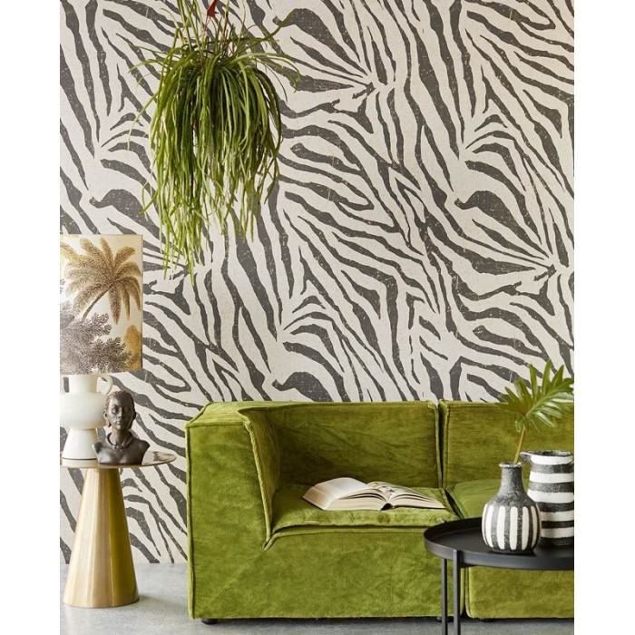Eijffinger|Wall mural ethnic zebra skin black white|Wallmurals