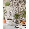 Eijffinger|Papier peint panoramique ethnique peau de zèbre noir blanc|Panoramiques