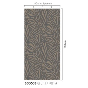 Eijffinger|Wall mural ethnic zebra skin blue|Wallmurals 2