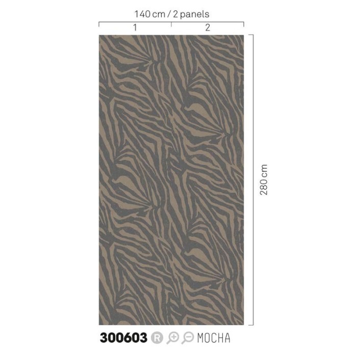 Eijffinger|Wall mural ethnic zebra skin brown black|Wallmurals
