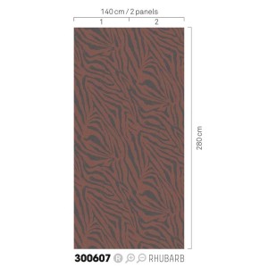 Eijffinger|Wandbild ethnisch Zebrahaut braun schwarz|Wandbild 2