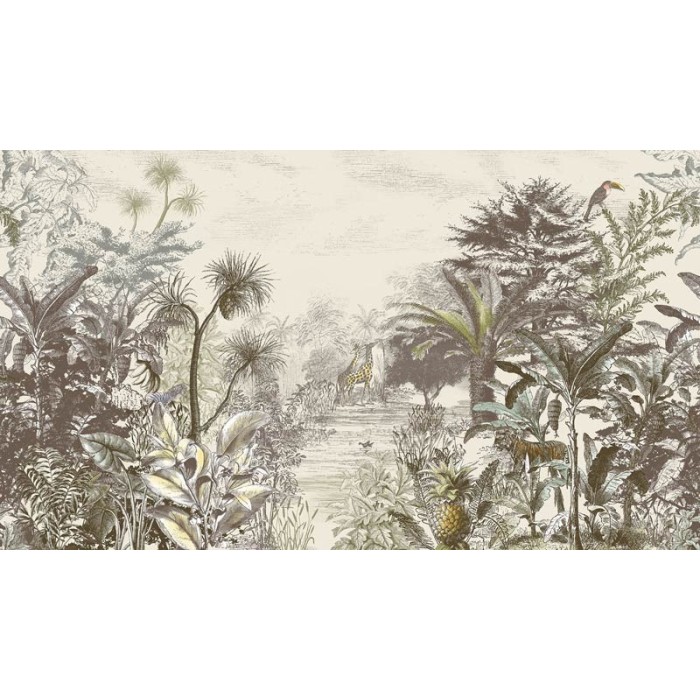 Eijffinger|Mural pared selva africana con animales|Murales de Pared