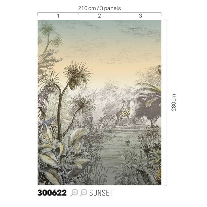 Eijffinger|Mural pared animales salvajes de la jungla|Murales de Pared