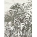 Eijffinger|Papier peint panoramique jungle noir blanc avec tigre|Panoramiques