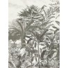 Eijffinger|Papier peint panoramique jungle noir blanc avec tigre|Panoramiques