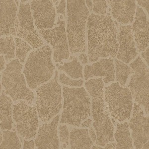Casamance|Geometrische Tapete khakigelb Herbin-Stil|Ethnisch