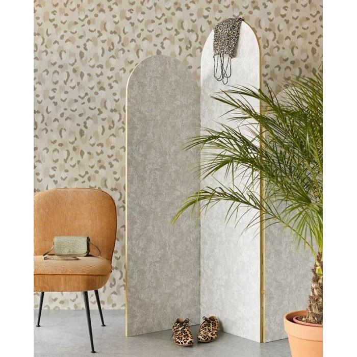 Eijffinger|Sand beige leopard skin wallpaper|Skin Imitation